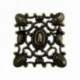 BROCHE CARRE DORE VIF PATINE