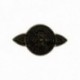BROCHE ROND ET 2 TRIANGLES DORE VIF PATINE