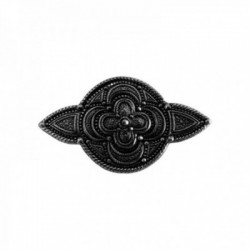 BROCHE ROND ET 2 TRIANGLES ARGENT VIF PATINE
