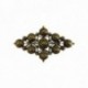 BROCHE LOSANGE DORE VIF PATINE