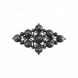 BROCHE LOSANGE ARGENT VIF PATINE