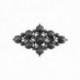 BROCHE LOSANGE ARGENT VIF PATINE