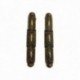 BOUCLE D OREILLE PUCE OVALE DORE VIF PATINE
