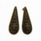BOUCLE D OREILLE PUCE GOUTTE DORE VIF PATINE