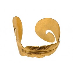 Bracelet 3 plumes doré