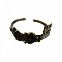 BRACELET JONC GRANDE CLEF DORE VIF PATINE