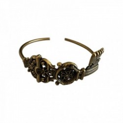 BRACELET JONC PETITE CLEF DORE VIF PATINE