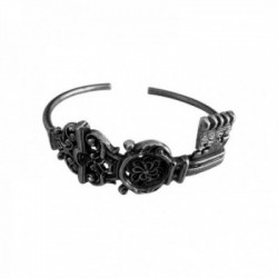 BRACELET JONC PETITE CLEF ARGENT VIF PATINE