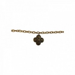 BRACELET CHAINE CROIX DORE VIF PATINE