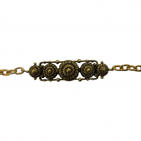 OLD GOLD 5 ROUNDS  BRACELET