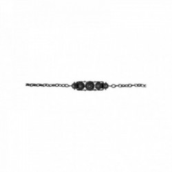 BRACELET CHAINE 5 RONDS ARGENT VIF PATINE