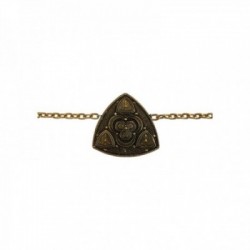 CEINTURE CHAINE TRIANGLE DORE VIF PATINE