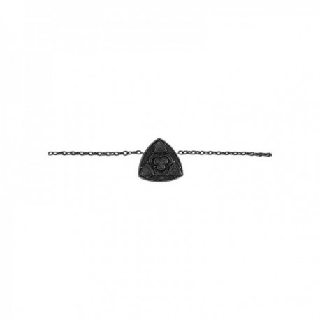 CEINTURE CHAINE TRIANGLE ARGENT VIF PATINE