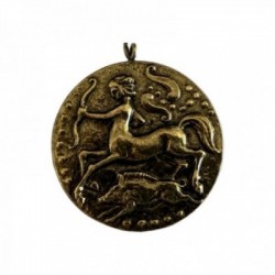 CHARM MEDAILLE CENTAURE  DORE VIF PATINE