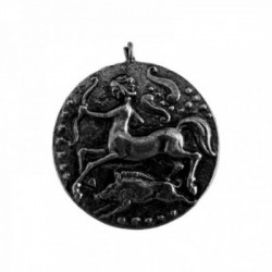 CHARM MEDAILLE CENTAURE ARGENT VIF PATINE