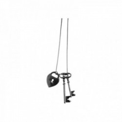OLD SILVER LOCK AND KEY NECKLACE