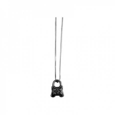 OLD SILVER LOCK NECKLACE