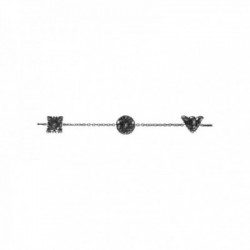 OLD SILVER ROUND SQUARE TRIANGLE NECKLACE