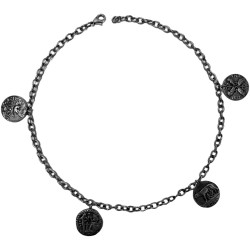 OLD SILVER 4 OWL EGYPT ROMA DOVE NECKLACE