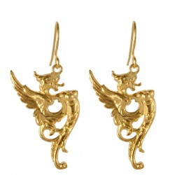 gold plated dragon earrings