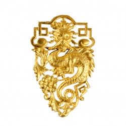 Broche grande dragon doré