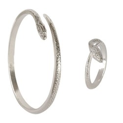 Silvery Snake (Ring + Bracelet) 