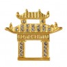 Broche Pagode Chinoise Dorée