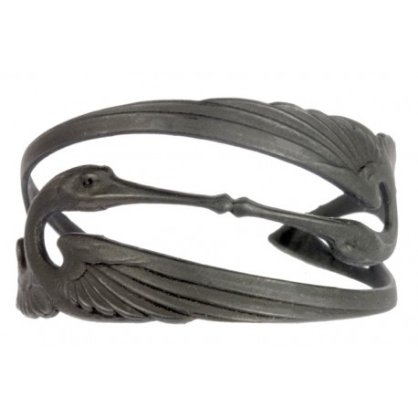 Bracelet 2 Cigognes Noir