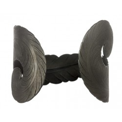 Bracelet 3 plumes noir