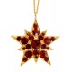 Pendentif Etoile Strass Rouge