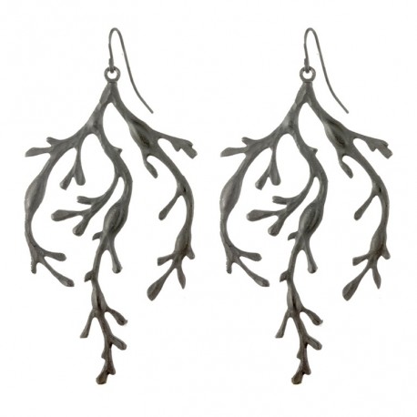 Boucles d'Oreilles Algues Noires