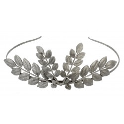 Couronne 4 feuilles vieil argent