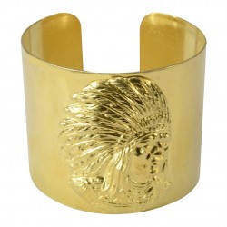 gold plated indian head bracelet