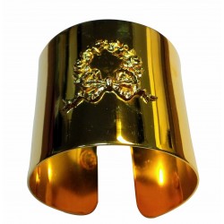 gold plated foliage crown bracelet