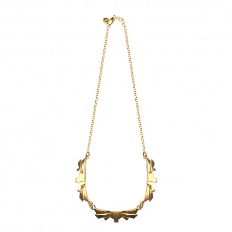 Collier court triple doré