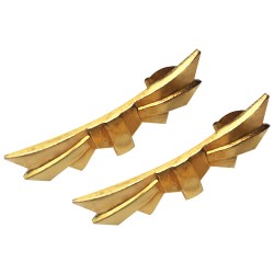 gold plated stick earrings