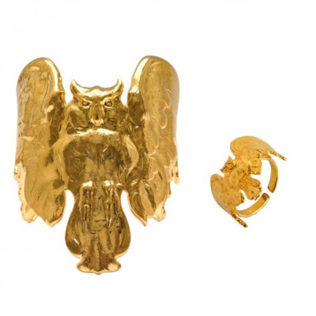 Golden Owl (Ring + Bracelet) 