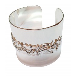 silver plated birds and branches bracelet