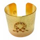 Manchette texture avec couronne feuillage doré
