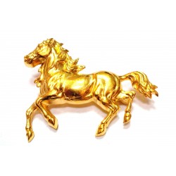 Broche cheval doré