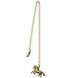 gold plated galloping horse pendant