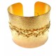 Manchette texture avec couronne feuillage doré