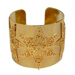 gold plated three stars bracelet