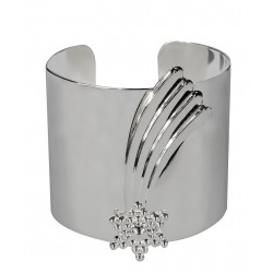 silver plated meteorite bracelet