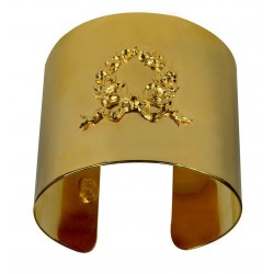 gold plated crown foliage bracelet