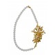 COLLIER GR FLEUR JADE BLANCS DORE