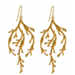 Gold plated Algae  Earrings