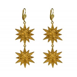 gold plated stars earrings