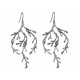 Boucles D'Oreilles Algues Vieil Argent