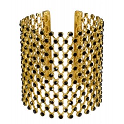 gold plated LACE strass bracelet